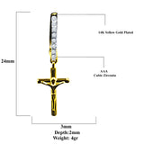 Crucifixus Silver Earrings