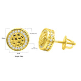 Aurulent Silver Earrings