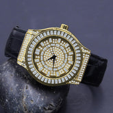 Conspicious Bling Leather Watch