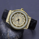 Conspicious Bling Leather Watch
