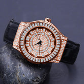 Conspicious Bling Leather Watch