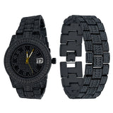 Oyster Crystal Stones Watch Set