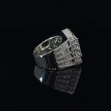 Glimmer CZ Rhodium Ring