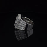 Glimmer CZ Rhodium Ring