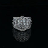 Frosty CZ Rhodium Ring