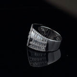Frosty CZ Rhodium Ring