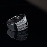 Frosty CZ Rhodium Ring