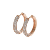 Diamond Micro Pave Hoop Earrings