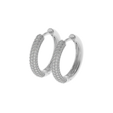 Diamond Micro Pave Hoop Earrings