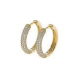 Diamond Micro Pave Hoop Earrings