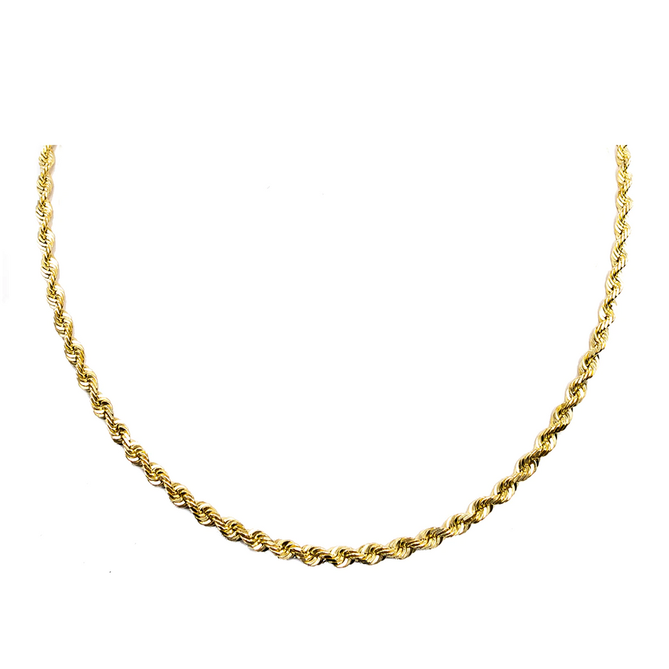 10k solid gold rope chain 5mm deals
